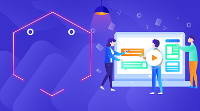 金融理财投资紫色插画手机横图背景