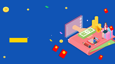 理财投资小课堂简约插画手机横图背景