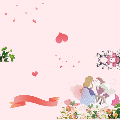 创意大气唯美母亲节贺卡模板背景