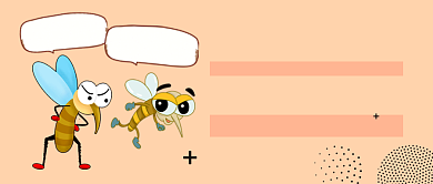 夏日驱蚊神器卡通新媒体配图背景