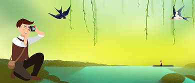 春季随手拍留住美好瞬间公众号首图背景