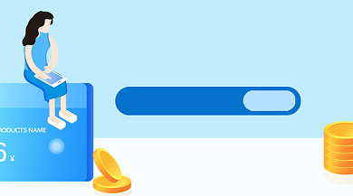 蓝色卡通金融理财指导课程封面背景