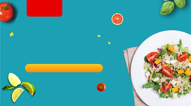 美食沙拉促销清新简约手机横图背景