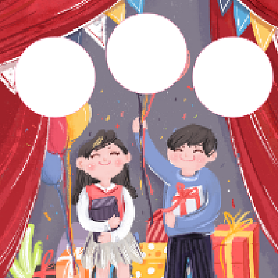 六一儿童节卡通手绘插画公众号次图背景