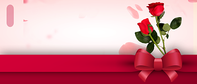 玫瑰情人节促销新媒体配图背景