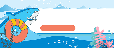 蓝色卡通世界海洋日宣传背景