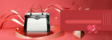 白色情人节海报banner背景