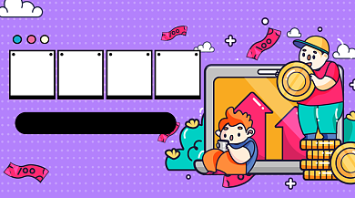 简约金融投资理财手机横图背景