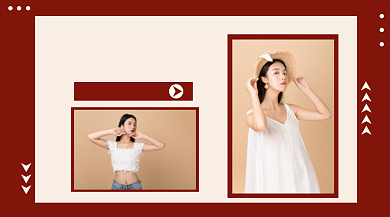 简约风女装上新手机横版海报背景