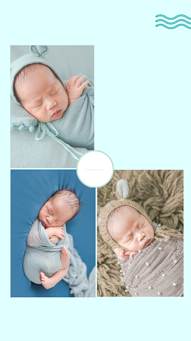 简约清新风拼图日签海报背景