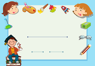 卡通风幼儿园小学生毕业证书背景