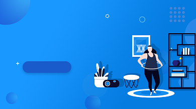 全民健身简约插画手机横图背景