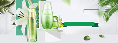 美妆夏季上新模板背景