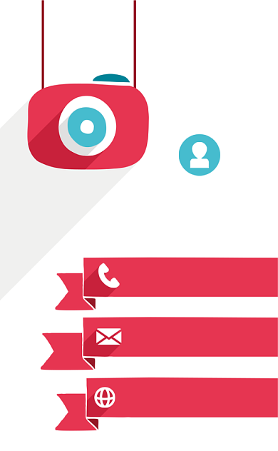 创意几何摄影影楼竖版名片模板背景