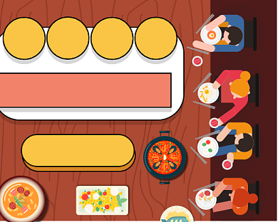 创意餐饮抢购小程序封面背景