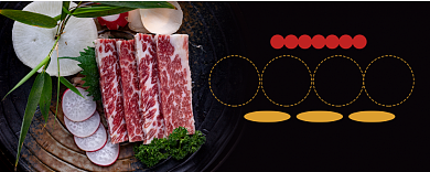 牛肉火锅黑色优惠券背景