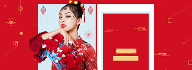 春季女装上新banner背景