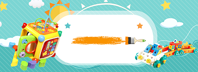 儿童节海报banner模板背景