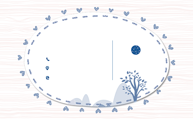 卡通简约清新名片模板背景