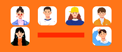 橙色五四青年节公众号首图背景