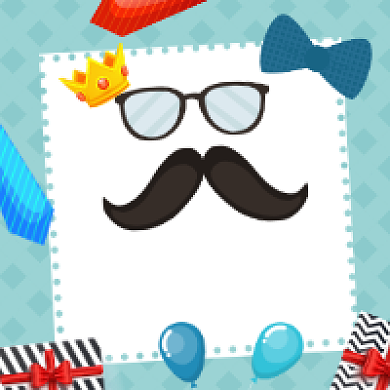 父爱如山父亲节卡通插画公众号次图背景