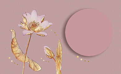 时尚大气荷花名片背景