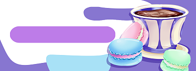 马卡龙电商淘宝banner图背景