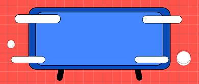 蓝红简约直播预告公众号首图背景