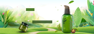 春季美妆上新海报banner背景