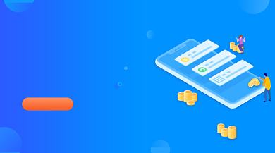 基金投资理财手绘插画手机横图背景