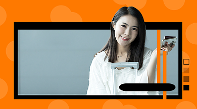 橘色招生/预报名课程封面背景