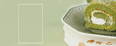 绿色简约抹茶蛋糕优惠券背景