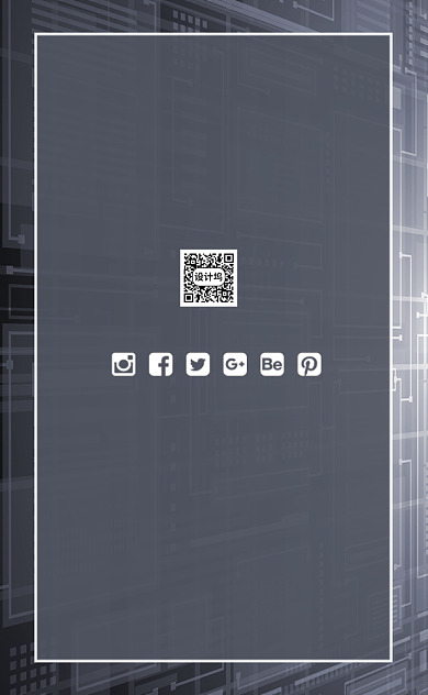 黑色大气竖版广告名片模板背景