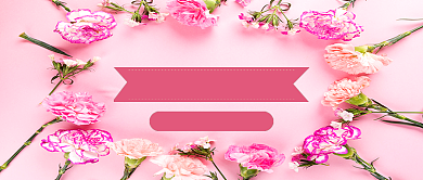 粉色鲜花店周年庆典新媒体配图背景