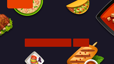 生鲜美食促销黑色大气手机横图背景