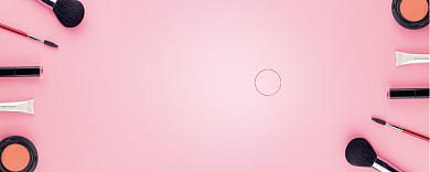 粉色浪漫美妆节活动优惠券背景