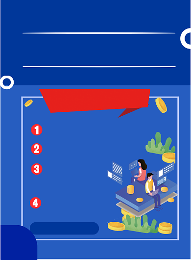 简约在线理财课印刷海报背景