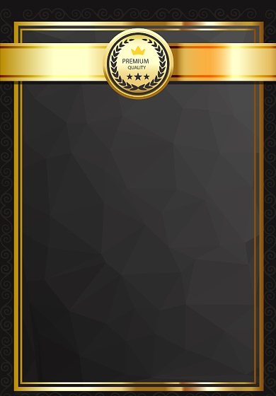 大气黑金色创意商务认证证书背景