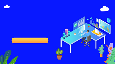 动画设计课程培训简约插画手机横图背景