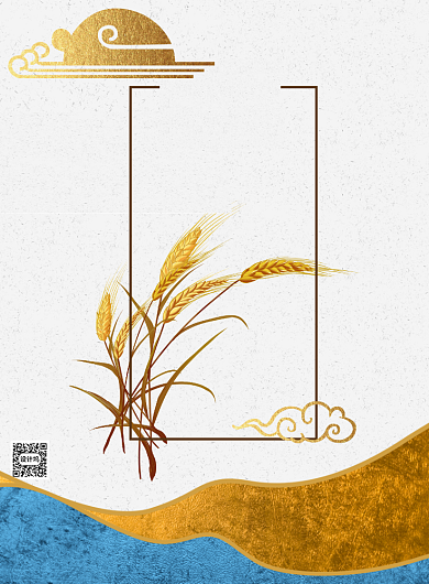 新中式简约大气芒种海报背景