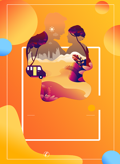 618父亲节双节同庆促销印刷海报背景