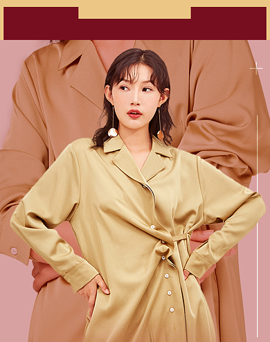 新势力周红色简约女装新品海报背景