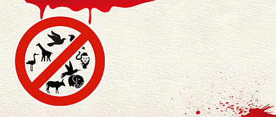 拒绝食用野生动物手绘公众号首图背景