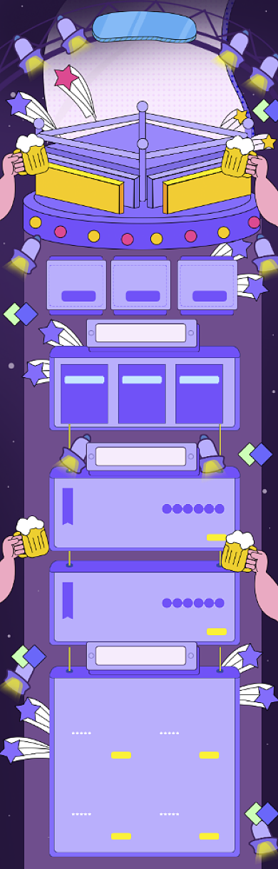 手绘618购物促销电商首页背景