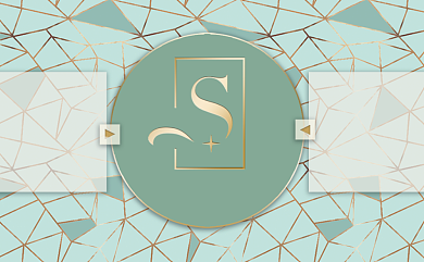 绿色时尚简约名片背景