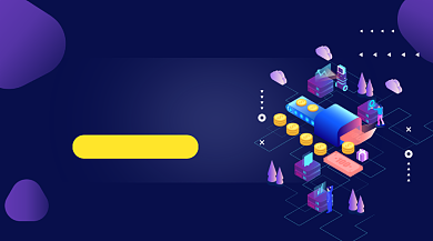 科技金融理财简约插画手机横图背景