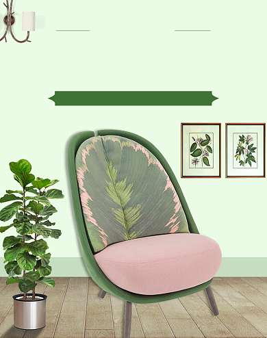 夏季家居沙发海报背景