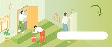 春季家装公寓新媒体首图背景