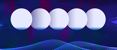 线上广交会蓝色科技新媒体配图背景