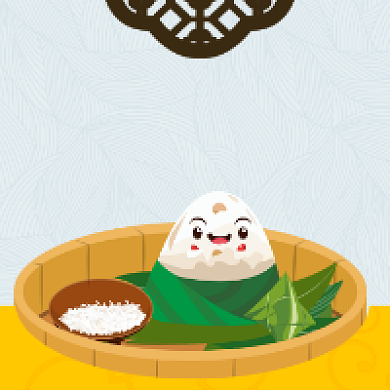 浓情端午手绘插画公众号次图背景